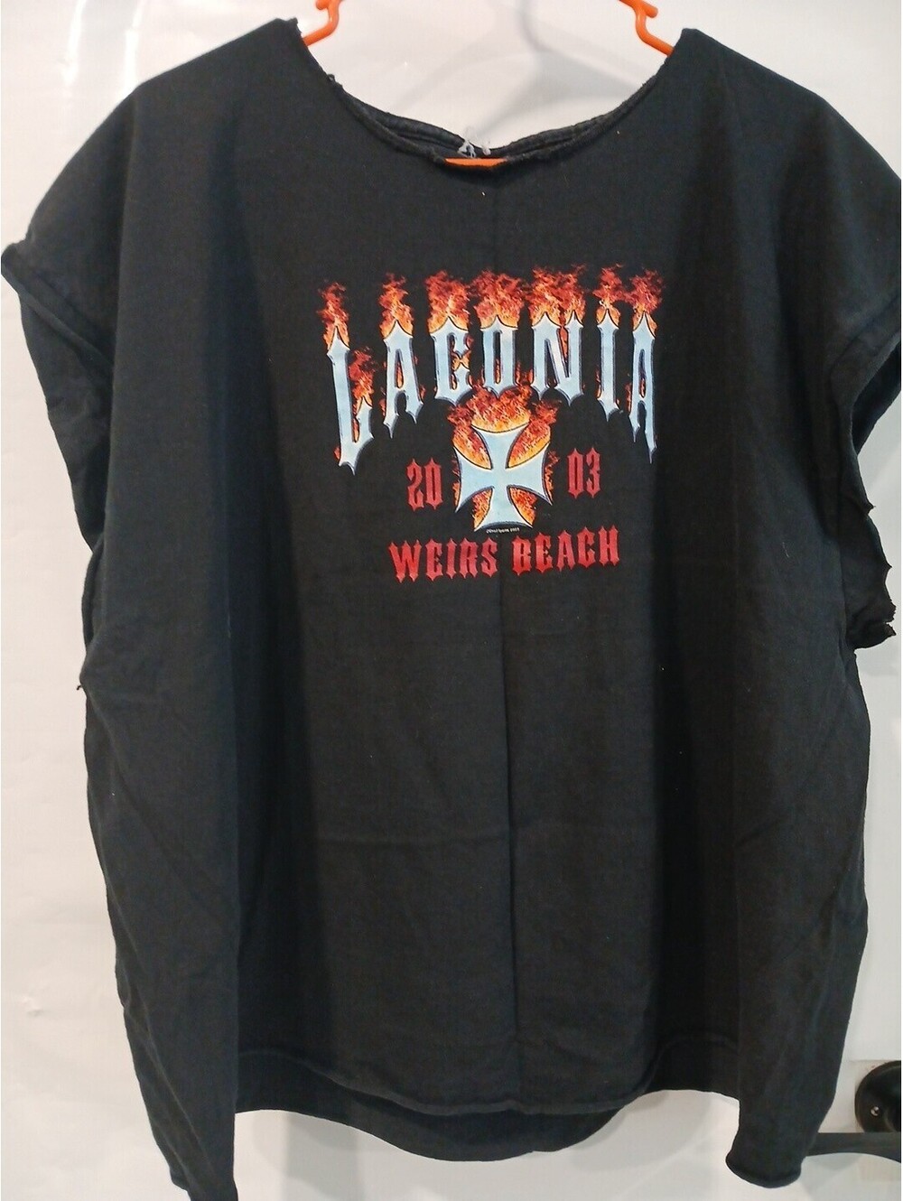 Harley Davidson Man’s  t-shirt black Laconia Weins Beach 2003 XL